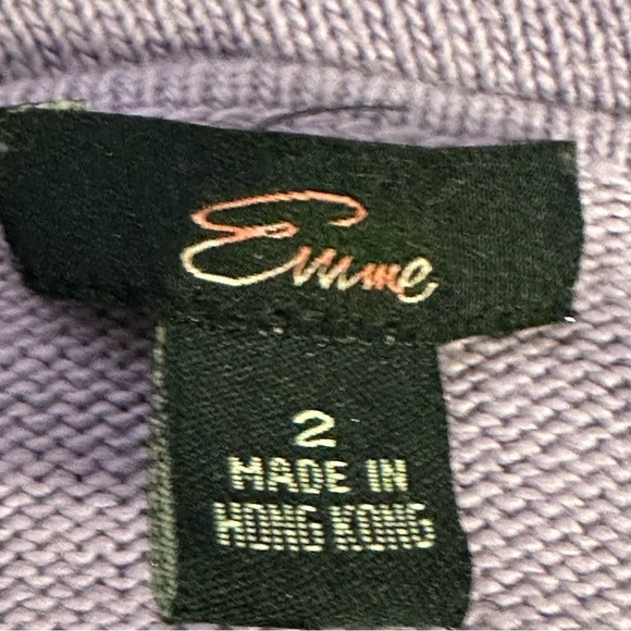 Emme Lightweight Allure Sweater Plus Size 2 Lilac V Neck Crocheted Details NWT - Picture 2 of 16